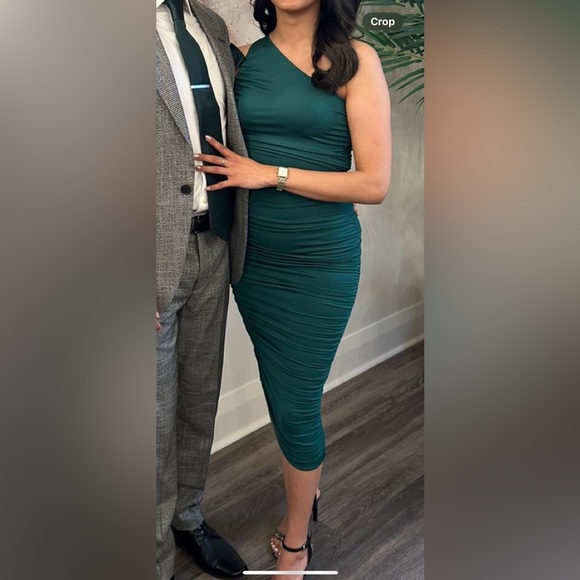 Oh Polly Asymmetric One Shoulder Dress💚 - Picture 7 of 8